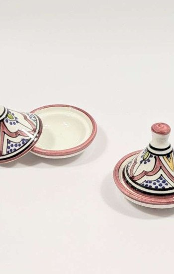 Tagine mönstrad -Hallonrosa 8cm