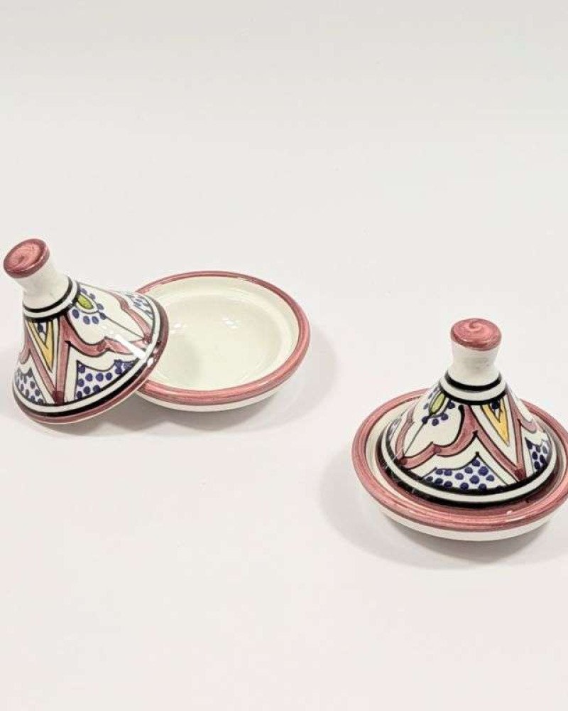 Tagine mönstrad -Hallonrosa 8cm
