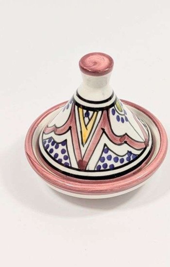 Tagine mönstrad -Hallonrosa 8cm