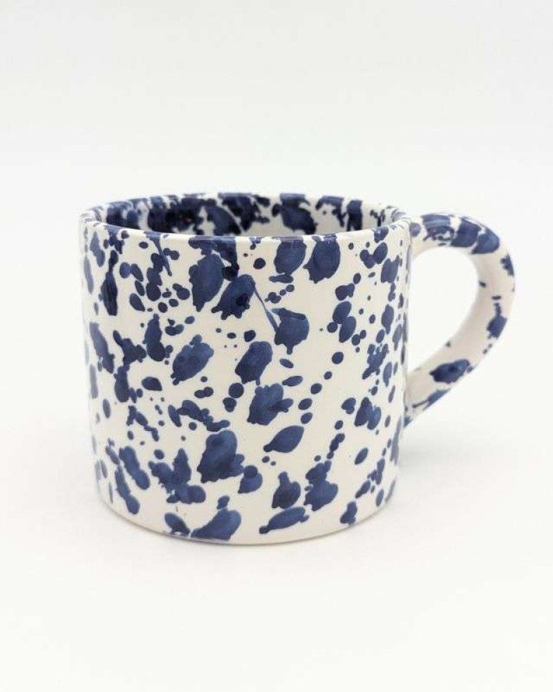 Mugg Prickig Blå- handtag