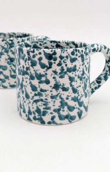 Mugg Prickig Turkos- handtag Mugg Prickig Turkos- handtag