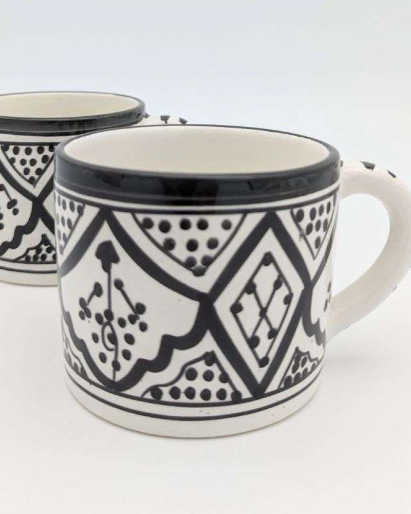 Mugg klassisk Svart- handtag