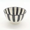 Keramik Skål Randig Svart -Ø12-16-18-20cm Keramik Skål Randig Svart -Ø12-16-18-20cm