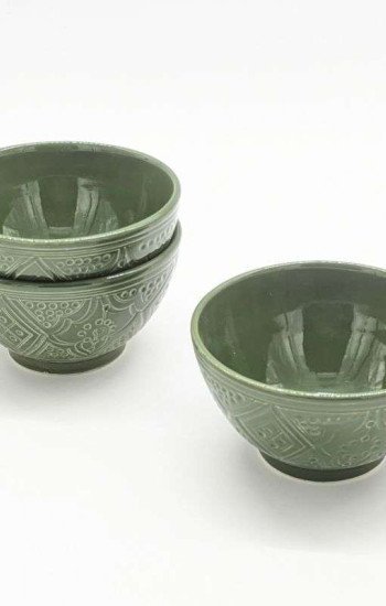 Skål graverade- Grön 12-16-20-25cm Skål graverade- Grön 12-16-20-25cm