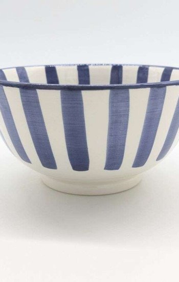 Keramik Skål Randig Blå -Ø12-16-18-20cm Keramik Skål Randig Blå -Ø12-16-18-20cm