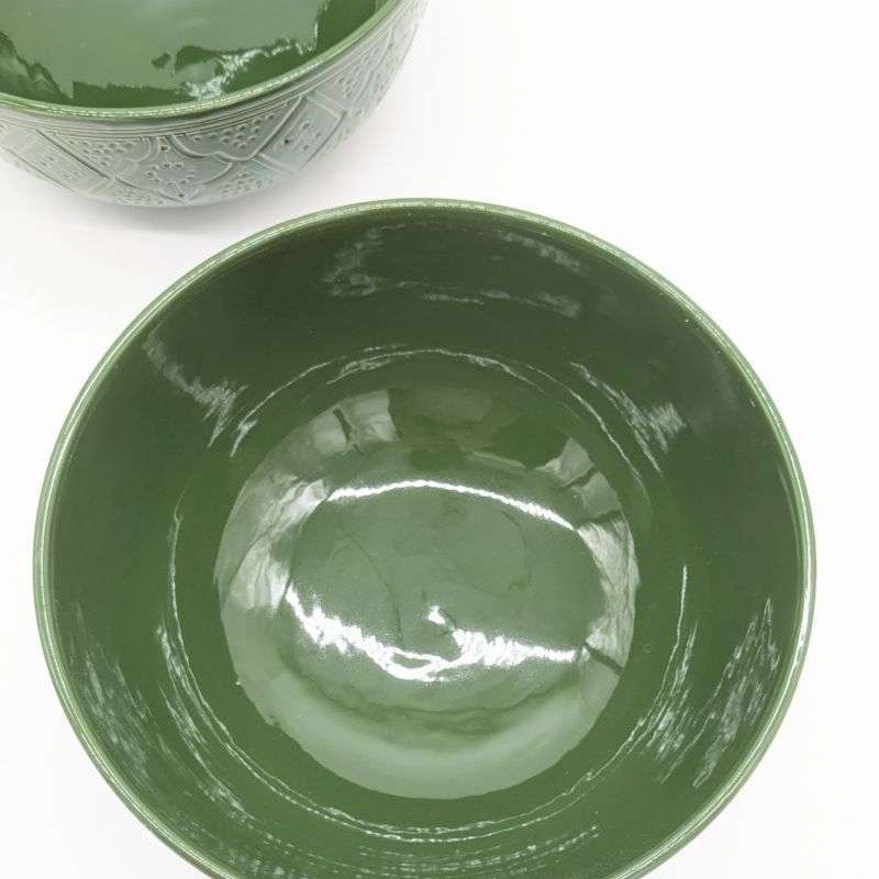 Skål graverade- Grön 12-16-20-25cm Skål graverade- Grön 12-16-20-25cm