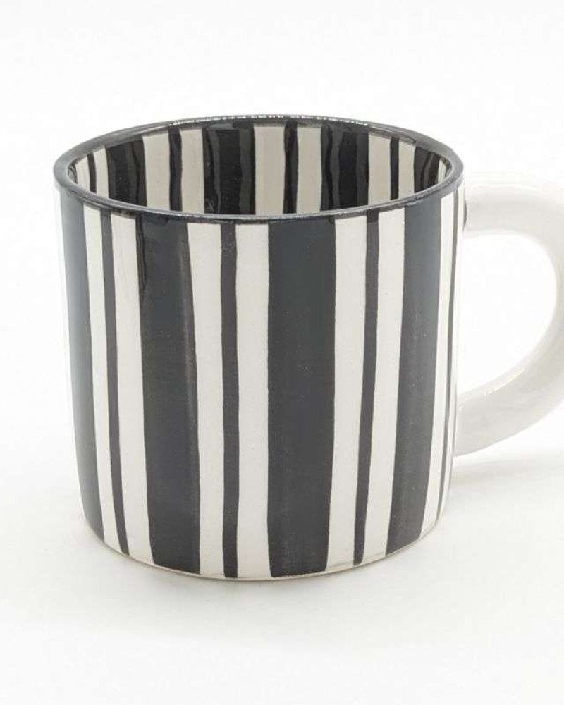 Randig Mugg  -Svart Lin