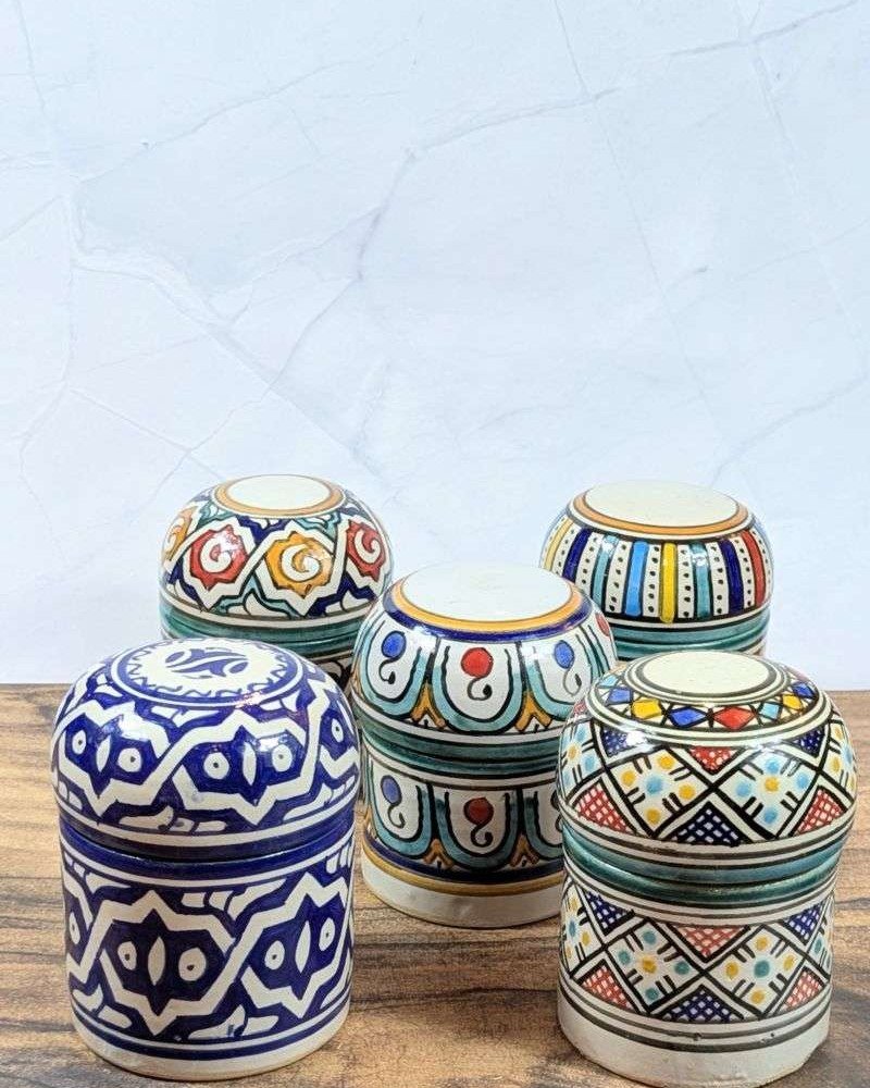 Keramikburkar i 5-Pack (Mixade Mönster)