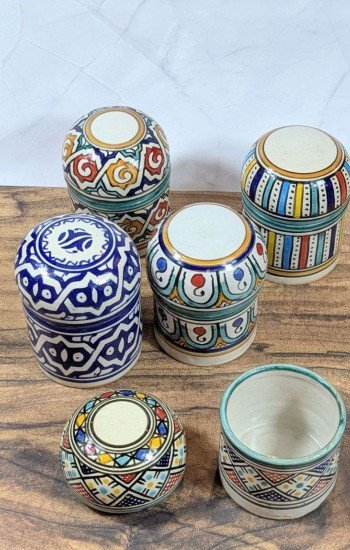 Keramikburkar i 5-Pack (Mixade Mönster) Keramikburkar i 5-Pack (Mixade Mönster)