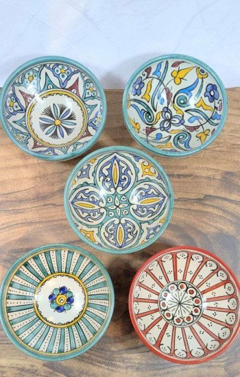 Handgjorda Keramikskålar i 5-Pack 17cm Handgjorda Keramikskålar i 5-Pack 17cm