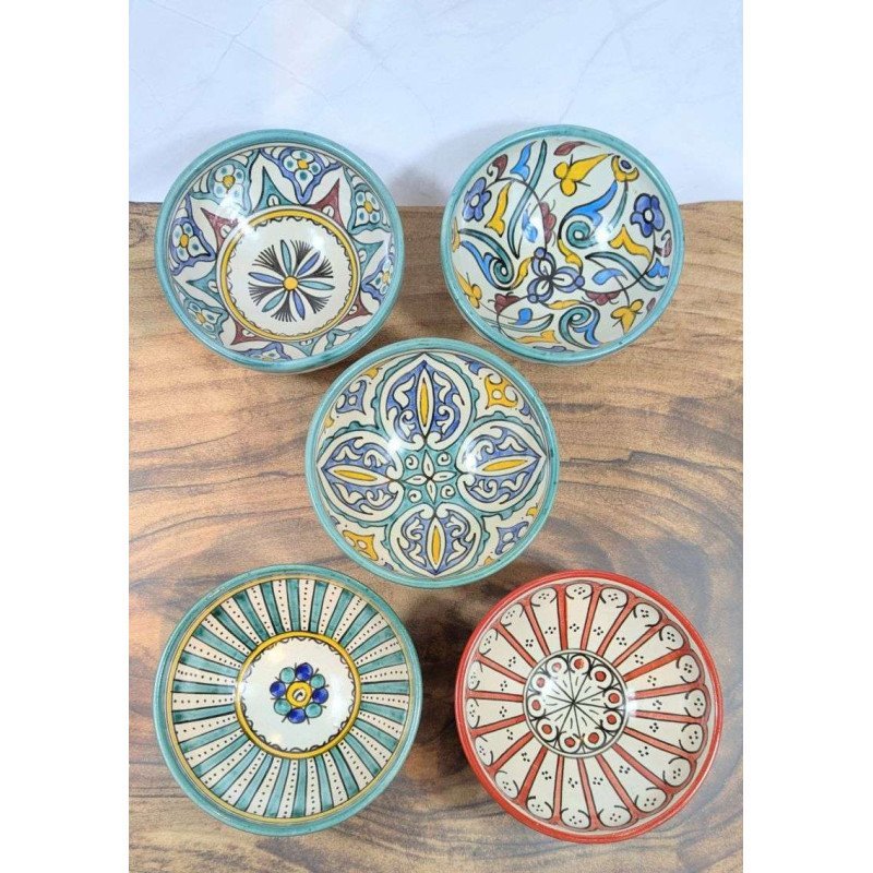 Handgjorda Keramikskålar i 5-Pack 17cm