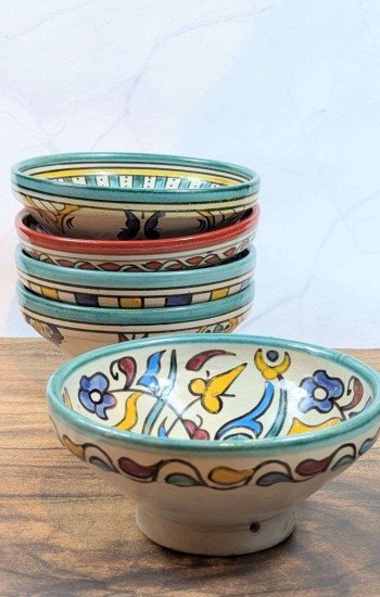 Handgjorda Keramikskålar i 5-Pack 17cm Handgjorda Keramikskålar i 5-Pack 17cm