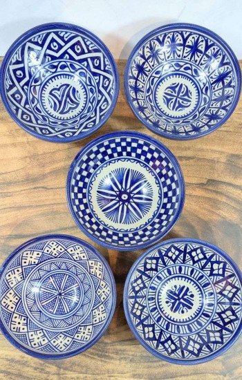 Handgjorda Keramikskålar i 5-Pack 17cm Handgjorda Keramikskålar i 5-Pack 17cm