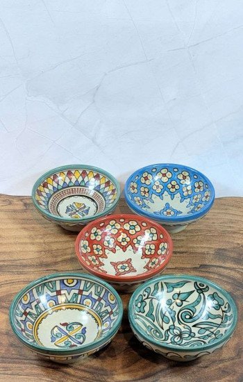 Handgjorda Keramikskålar i 5-Pack 17cm Handgjorda Keramikskålar i 5-Pack 17cm