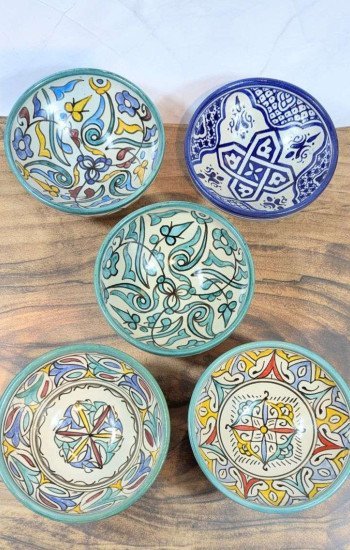 Handgjorda Keramikskålar i 5-Pack 17cm Handgjorda Keramikskålar i 5-Pack 17cm