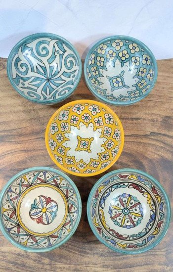 Handgjorda Keramikskålar i 5-Pack 17cm Handgjorda Keramikskålar i 5-Pack 17cm