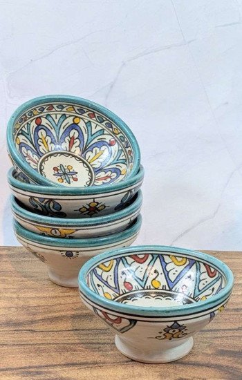 Handgjorda Keramikskålar i 5-Pack 15cm Handgjorda Keramikskålar i 5-Pack 15cm