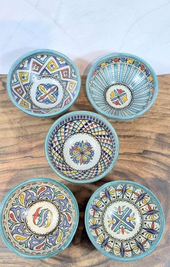 Handgjorda Keramikskålar i 5-Pack 15cm Handgjorda Keramikskålar i 5-Pack 15cm