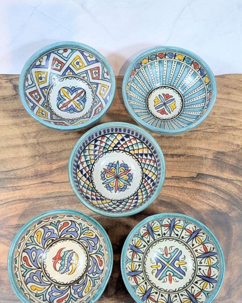 Handgjorda Keramikskålar i 5-Pack 15cm Handgjorda Keramikskålar i 5-Pack 15cm