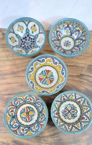 Handgjorda Keramikskålar i 5-Pack 15cm Handgjorda Keramikskålar i 5-Pack 15cm