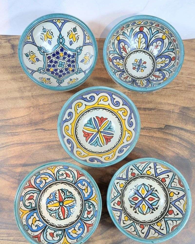 Handgjorda Keramikskålar i 5-Pack 15cm Handgjorda Keramikskålar i 5-Pack 15cm