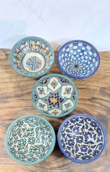 Handgjorda Keramikskålar i 5-Pack 15cm Handgjorda Keramikskålar i 5-Pack 15cm