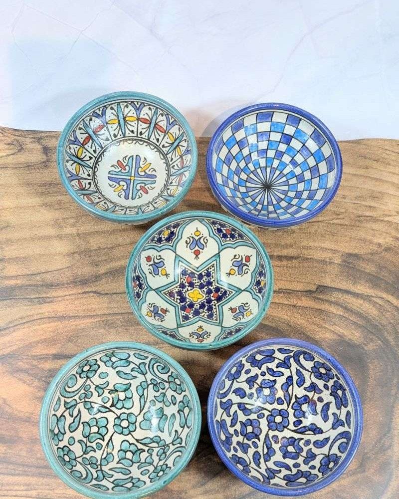 Handgjorda Keramikskålar i 5-Pack 15cm Handgjorda Keramikskålar i 5-Pack 15cm