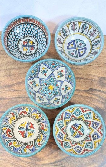 Handgjorda Keramikskålar i 5-Pack 15cm Handgjorda Keramikskålar i 5-Pack 15cm