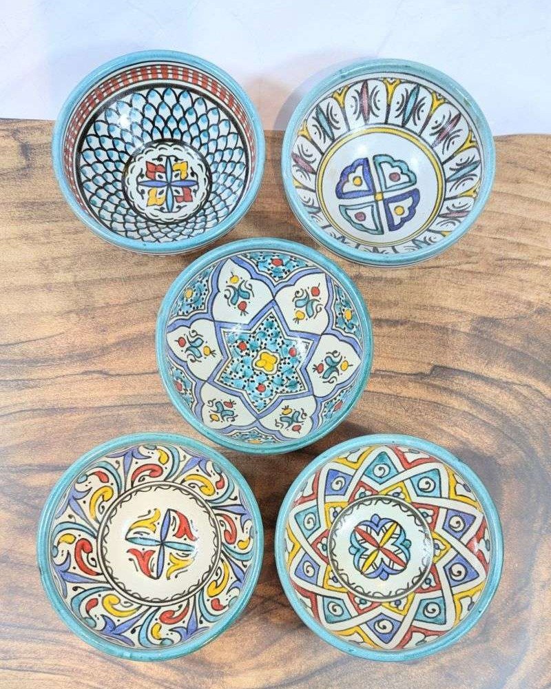 Handgjorda Keramikskålar i 5-Pack 15cm Handgjorda Keramikskålar i 5-Pack 15cm