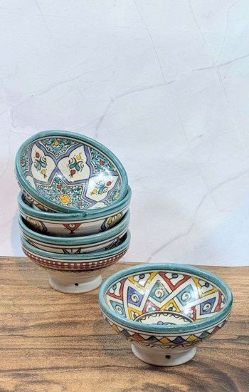 Handgjorda Keramikskålar i 5-Pack 15cm Handgjorda Keramikskålar i 5-Pack 15cm