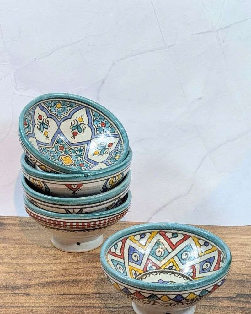 Handgjorda Keramikskålar i 5-Pack 15cm Handgjorda Keramikskålar i 5-Pack 15cm