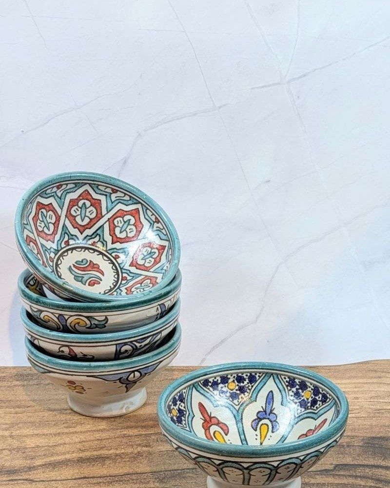 Handgjorda Keramikskålar i 5-Pack 15cm Handgjorda Keramikskålar i 5-Pack 15cm