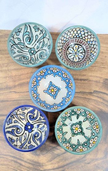 Handgjorda Keramikskålar i 5-Pack 13cm Handgjorda Keramikskålar i 5-Pack 13cm