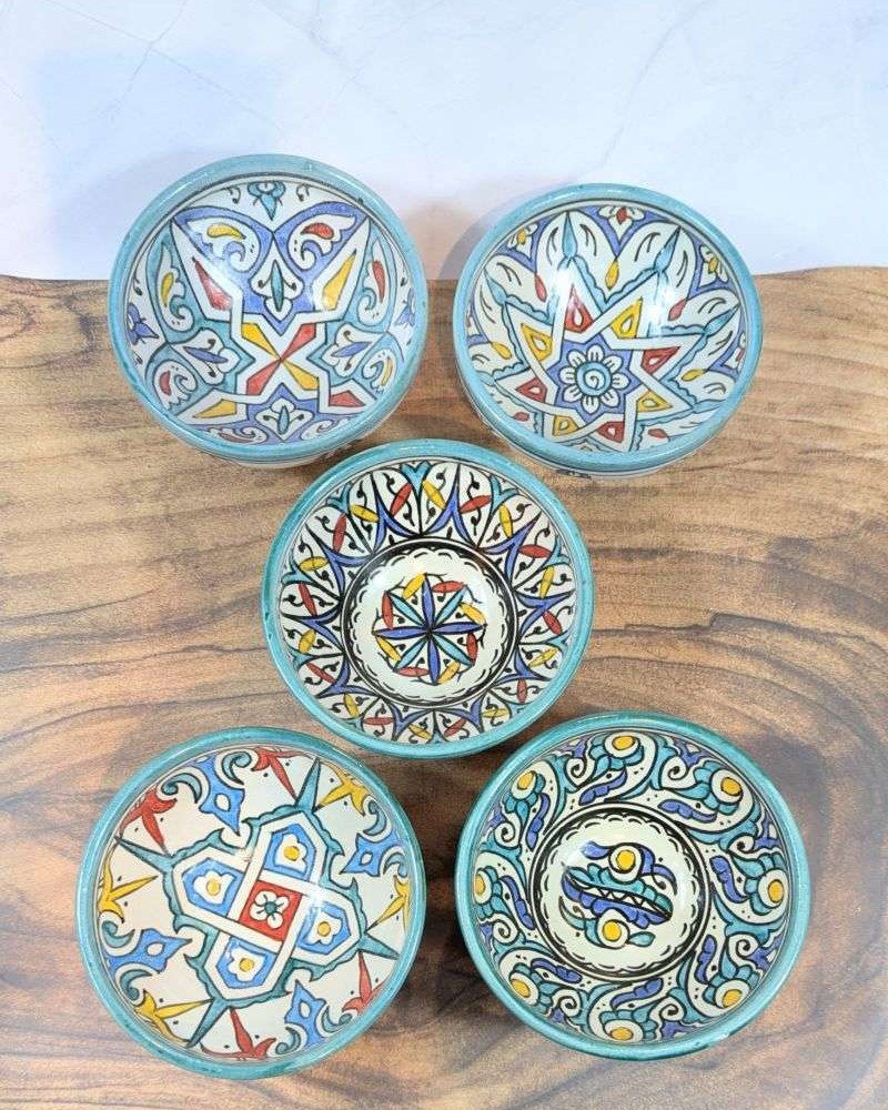 Handgjorda Keramikskålar i 5-Pack 15cm Handgjorda Keramikskålar i 5-Pack 15cm