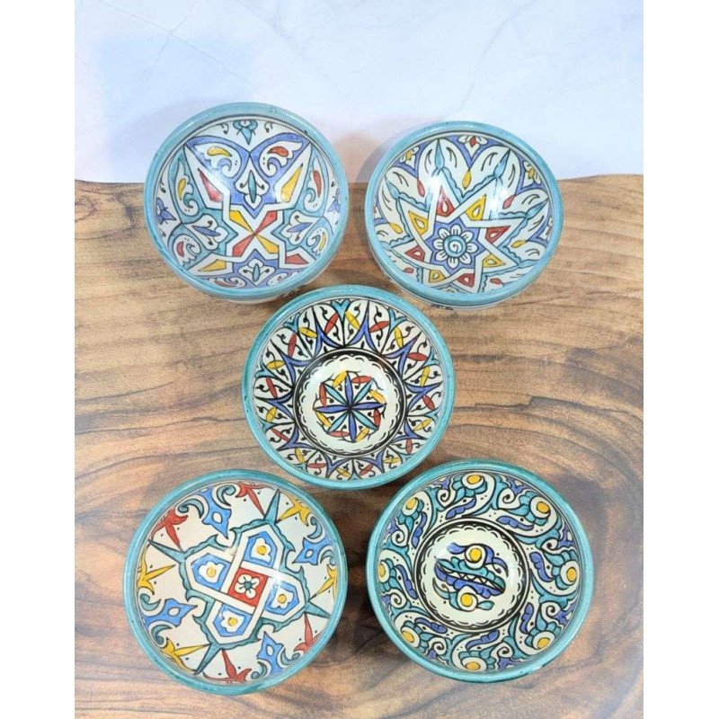 Handgjorda Keramikskålar i 5-Pack 15cm