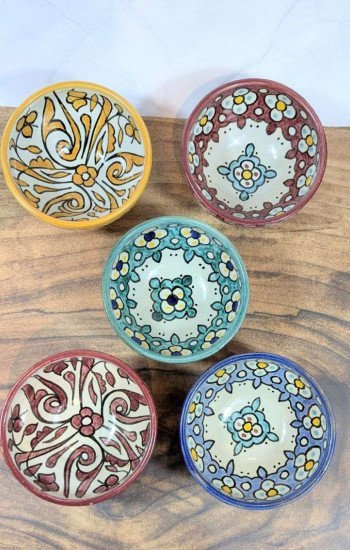 Handgjorda Keramikskålar i 5-Pack 13cm Handgjorda Keramikskålar i 5-Pack 13cm