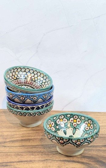 Handgjorda Keramikskålar i 5-Pack 13cm Handgjorda Keramikskålar i 5-Pack 13cm