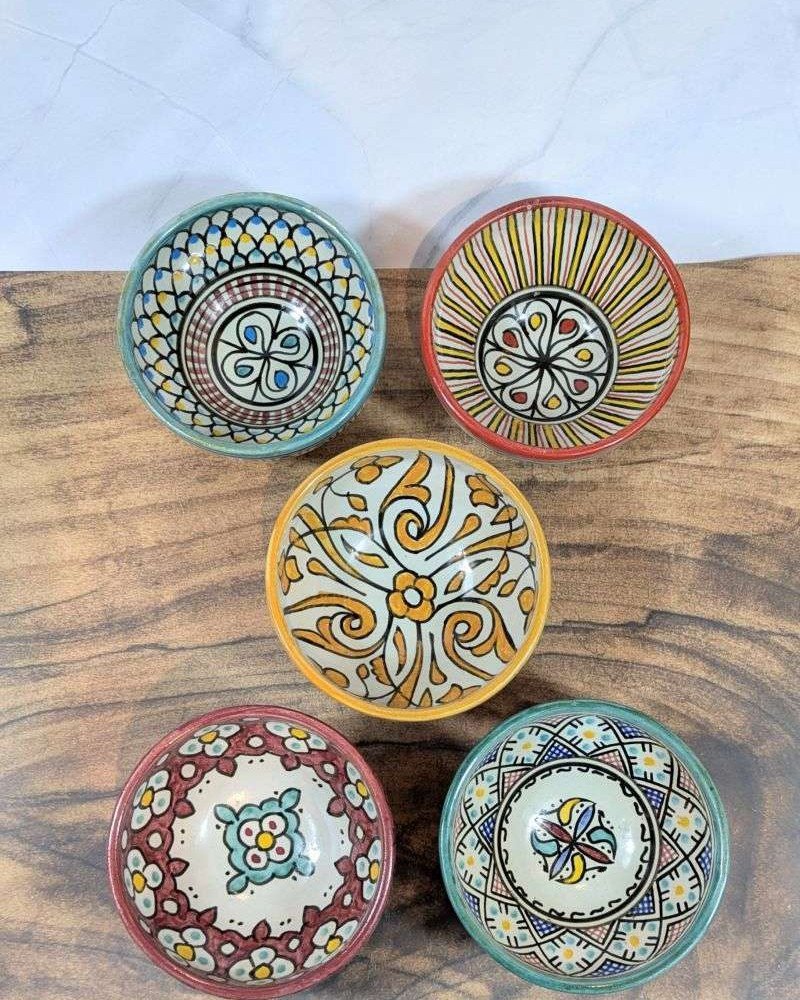 Handgjorda Keramikskålar i 5-Pack 13cm