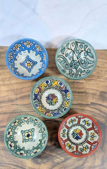 Handgjorda Keramikskålar i 5-Pack 13cm Handgjorda Keramikskålar i 5-Pack 13cm