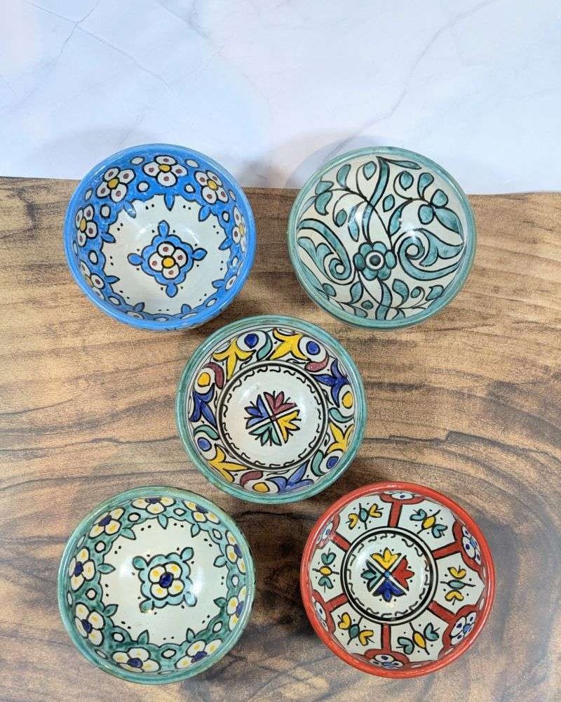 Handgjorda Keramikskålar i 5-Pack 13cm