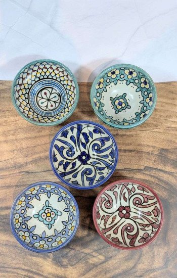 Handgjorda Keramikskålar i 5-Pack 13cm Handgjorda Keramikskålar i 5-Pack 13cm