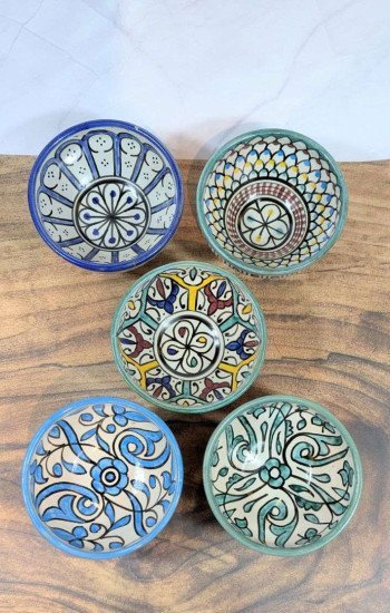 Handgjorda Keramikskålar i 5-Pack 13cm Handgjorda Keramikskålar i 5-Pack 13cm