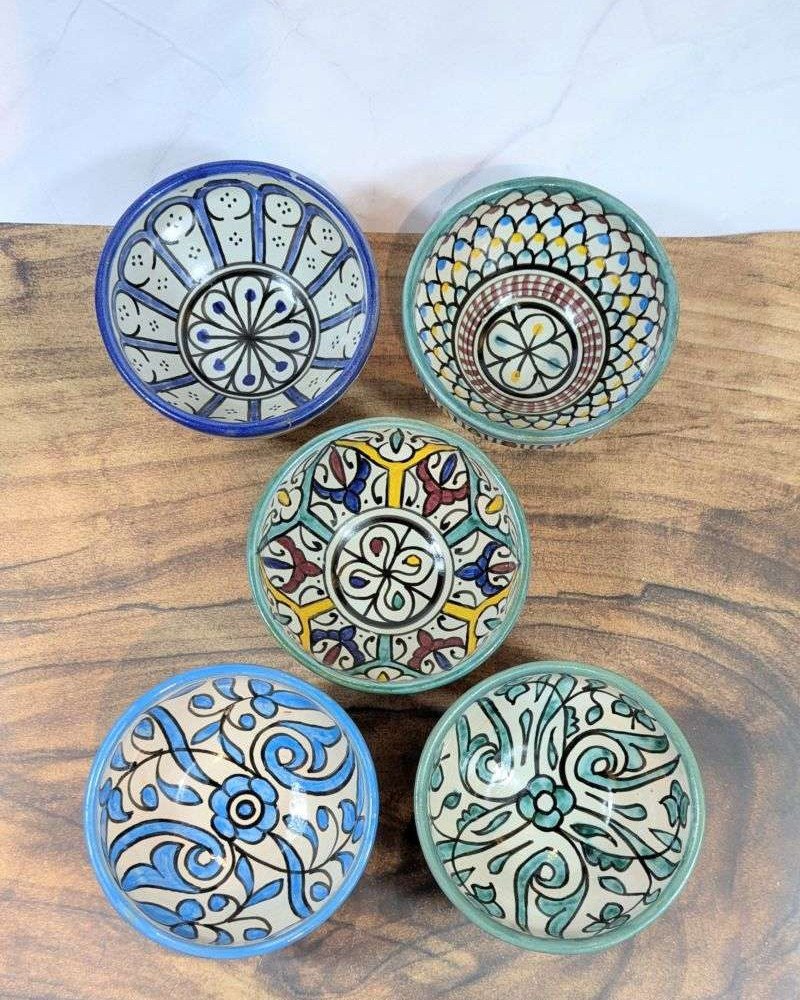 Handgjorda Keramikskålar i 5-Pack 13cm