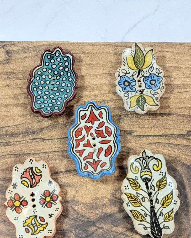 Handgjorda Tvålfat (Tvålkoppar) 5-Pack-Blad Handgjorda Tvålfat (Tvålkoppar) 5-Pack-Blad