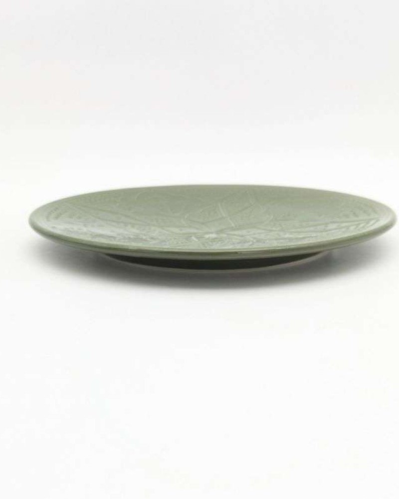 Graverade Tallrik -Grön 26cm Graverade Tallrik -Grön 26cm
