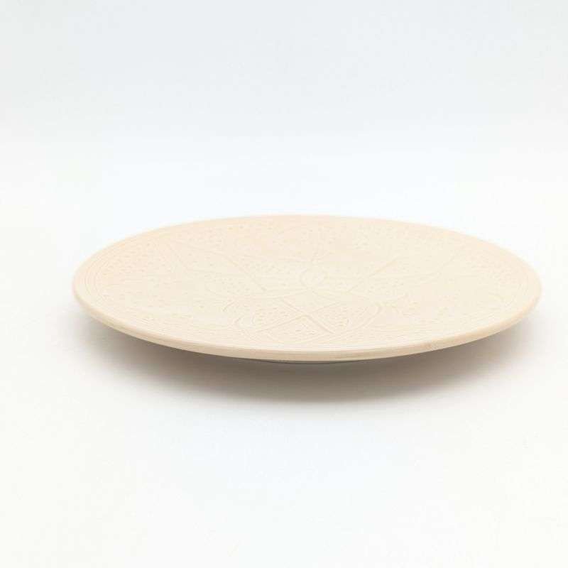 Graverade Assietter -beige 20cm Graverade Assietter -beige 20cm