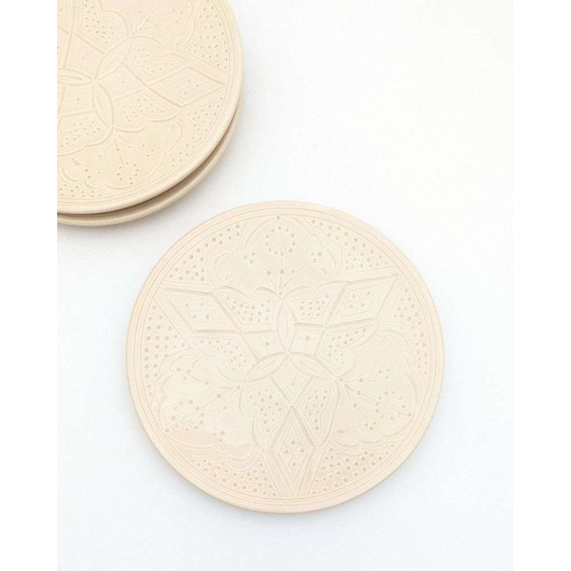 Graverade Assietter -beige 20cm