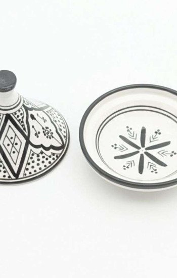 Mellan Tagine mönstrad -svart 15cm Mellan Tagine mönstrad -svart 15cm