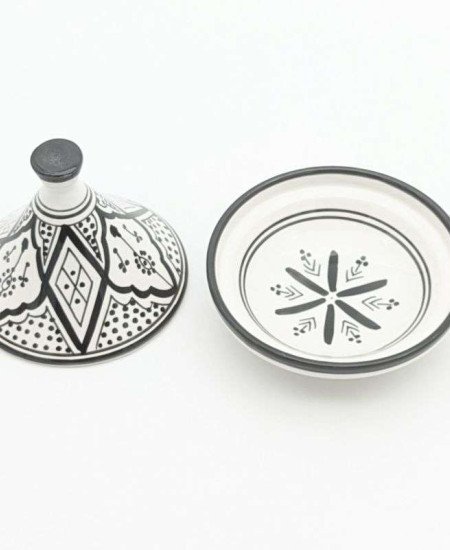 Mellan Tagine mönstrad -svart 15cm Mellan Tagine mönstrad -svart 15cm