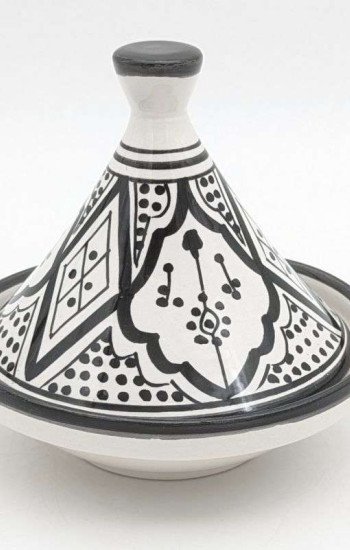 Mellan Tagine mönstrad -svart 15cm Mellan Tagine mönstrad -svart 15cm